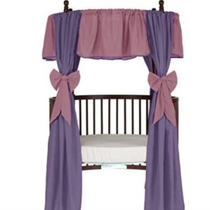 Bedding Reversible Round Crib Curtains